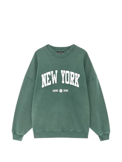 Anine Bing Miles Sweatshirt New York University In Green