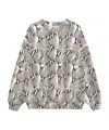 Anine Bing Miles Sweatshirt Washed Python In Gray