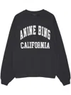 Anine Bing Miles Relaxed-fit Oversized Cotton Sweatshirt With Contrasting Logo