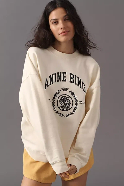 Anine Bing Miles Sweatshirt In Neutral