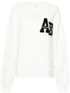 Anine Bing Miles Oversized Sweatshirt Letterman In Off White