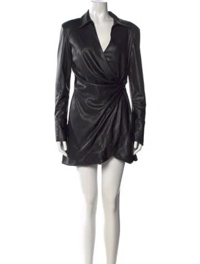 Pre-owned Anine Bing Mini Dress In Black