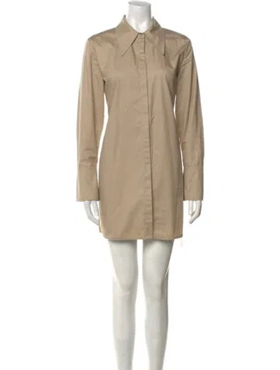 Pre-owned Anine Bing Mini Dress In Neutral