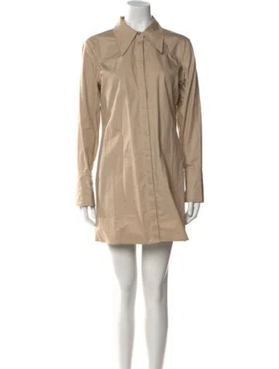 Pre-owned Anine Bing Mini Dress In Neutral