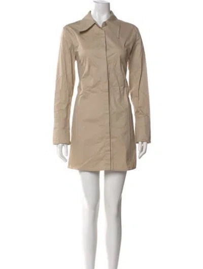 Pre-owned Anine Bing Mini Dress In Neutral