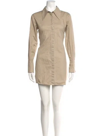 Pre-owned Anine Bing Mini Dress In Neutral