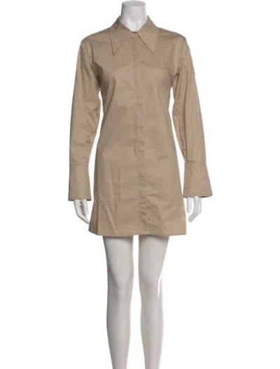 Pre-owned Anine Bing Mini Dress In Neutral