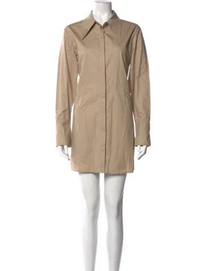 Pre-owned Anine Bing Mini Dress In Neutral