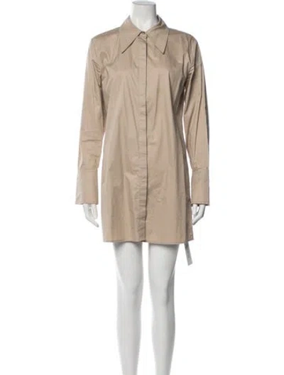 Pre-owned Anine Bing Mini Dress In Neutral