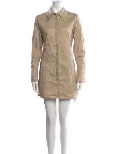 Pre-owned Anine Bing Mini Dress In Neutral