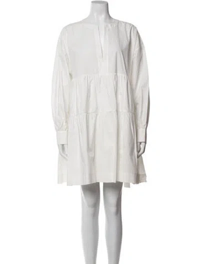 Pre-owned Anine Bing Mini Dress In White
