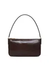 Anine Bing Minimalist Calfskin Shoulder Bag With Gold-tone Accents In Brown