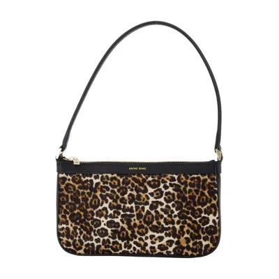 Anine Bing Mini Elly Shoulder Bag - Leather - Black In Brown