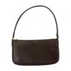 Anine Bing Minimalist Calfskin Shoulder Bag With Gold-tone Accents In Brown