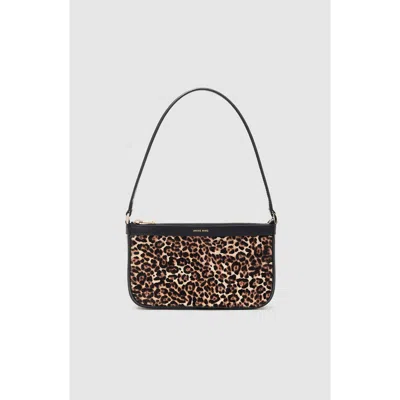 Anine Bing Mini Leopard Elly Bag In Brown