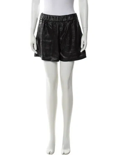 Pre-owned Anine Bing Mini Shorts In Black
