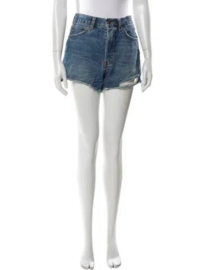 Pre-owned Anine Bing Mini Shorts In Blue