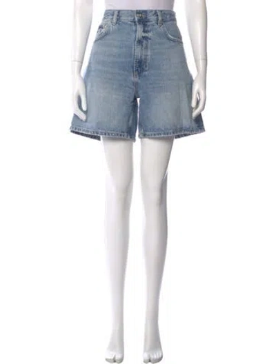 Pre-owned Anine Bing Mini Shorts In Blue