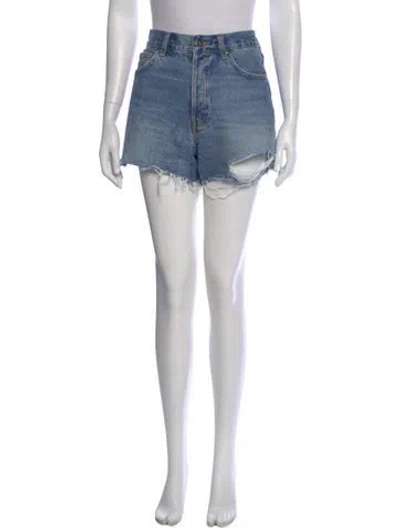 Pre-owned Anine Bing Mini Shorts In Blue