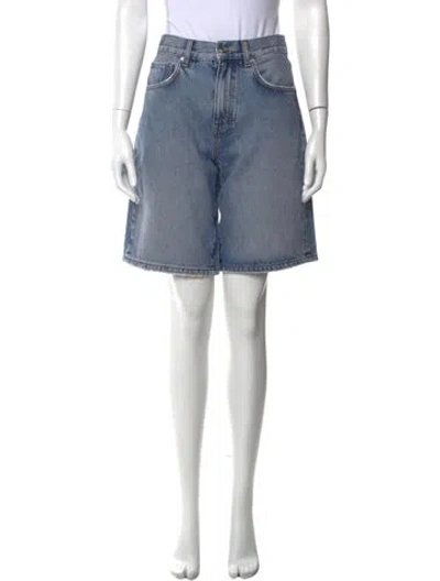 Pre-owned Anine Bing Mini Shorts In Blue