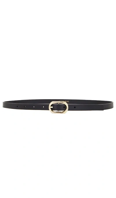 Anine Bing Mini Signature Link Belt In Black