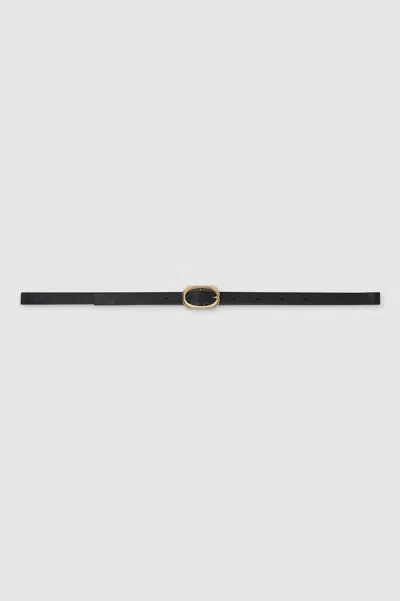 Anine Bing Mini Signature Link Belt In Black