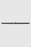 Anine Bing Mini Signature Link Belt In Black With Silver In Black