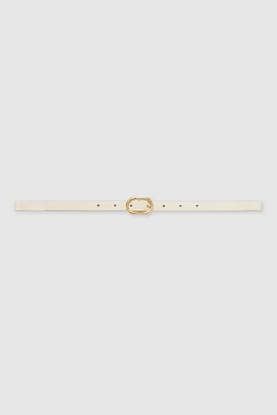 Anine Bing Mini Signature Link Belt in Ivory XS/S ANINE BING Mini Signature Link Belt | Shopbop main image 2