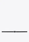 Anine Bing Mini Signature Link Leather Belt In Black