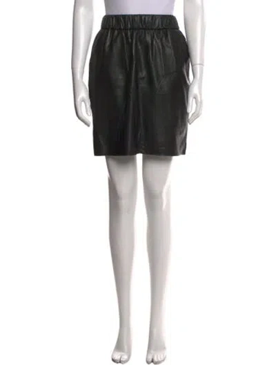 Pre-owned Anine Bing Mini Skirt In Black
