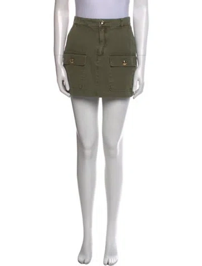 Pre-owned Anine Bing Mini Skirt In Green