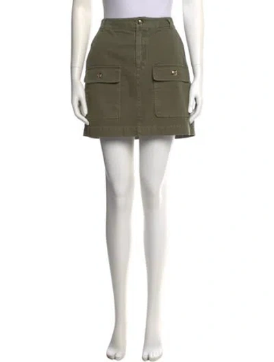 Pre-owned Anine Bing Mini Skirt In Green