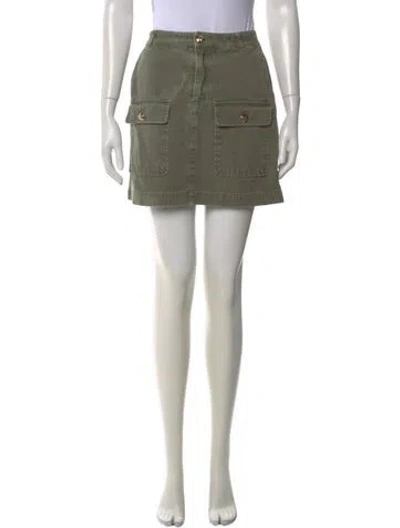 Pre-owned Anine Bing Mini Skirt In Green