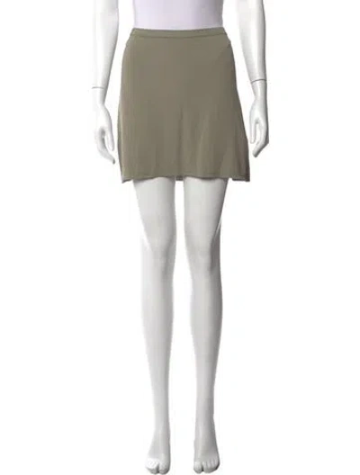 Pre-owned Anine Bing Mini Skirt In Green
