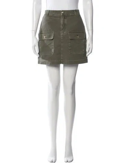 Pre-owned Anine Bing Mini Skirt In Green