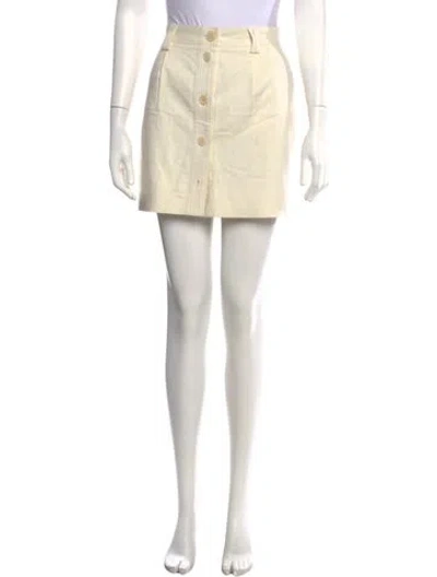 Pre-owned Anine Bing Mini Skirt In Neutral