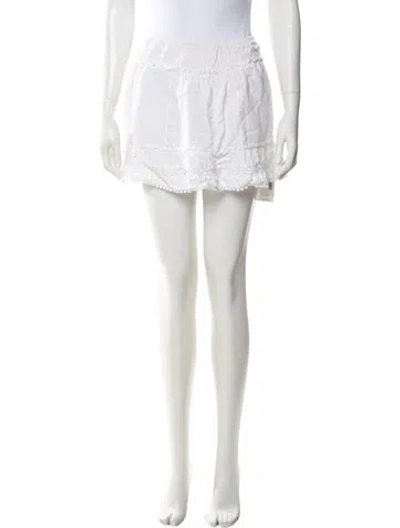Pre-owned Anine Bing Mini Skirt In White