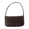 Anine Bing Minimalist Calfskin Shoulder Bag With Gold-tone Accents In Brown
