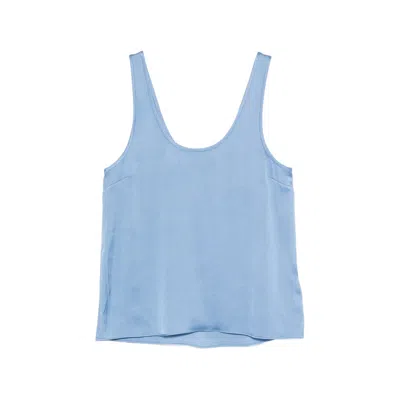 Anine Bing Minimalist Sleeveless Tank Top In Blue