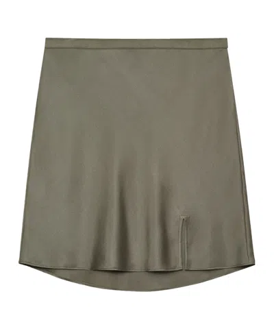 Anine Bing Minimalist Slim-fit Short Skirt In Gray