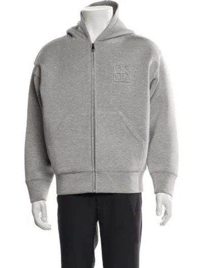 Pre-owned Anine Bing Mock Neck Long Sleeve Cardigan In Gray