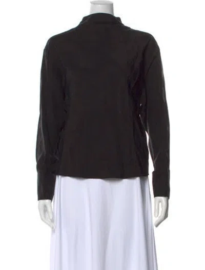 Pre-owned Anine Bing Mock Neck Long Sleeve Sweatshirt In Black