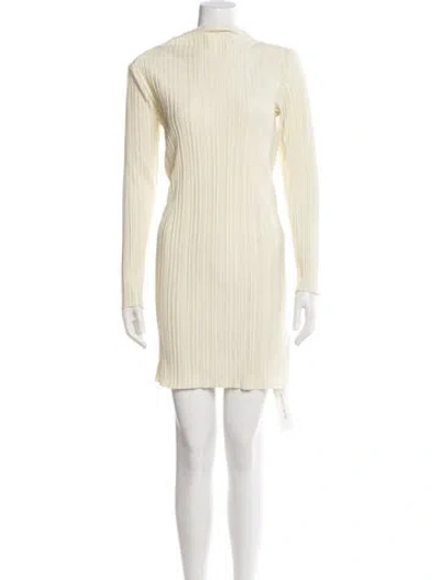 Pre-owned Anine Bing Mock Neck Mini Dress W/ Tags In Yellow