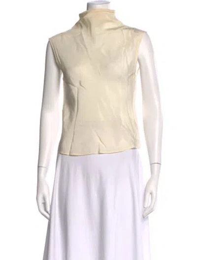 Pre-owned Anine Bing Mock Neck Sleeveless Top In Neutral