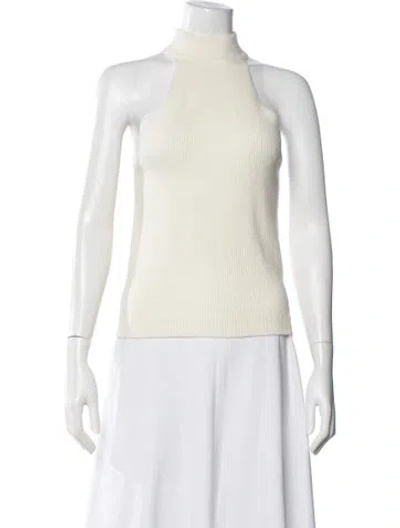 Pre-owned Anine Bing Mock Neck Sleeveless Top In Neutral