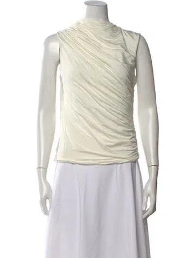 Pre-owned Anine Bing Mock Neck Sleeveless Top W/ Tags In Neutral