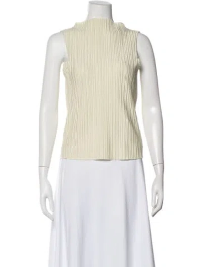 Pre-owned Anine Bing Mock Neck Sleeveless Top In Yellow