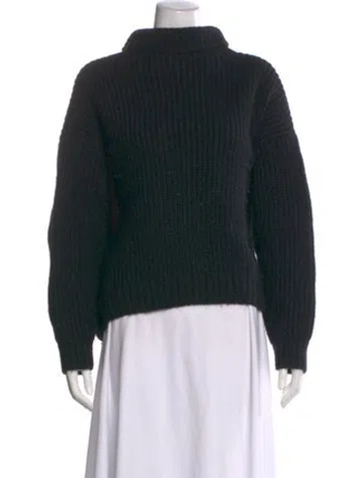 Pre-owned Anine Bing Mock Neck Sweater In Black