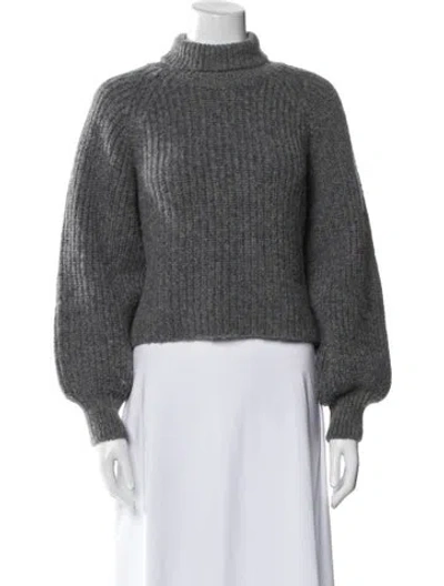 Pre-owned Anine Bing Mock Neck Sweater In Gray