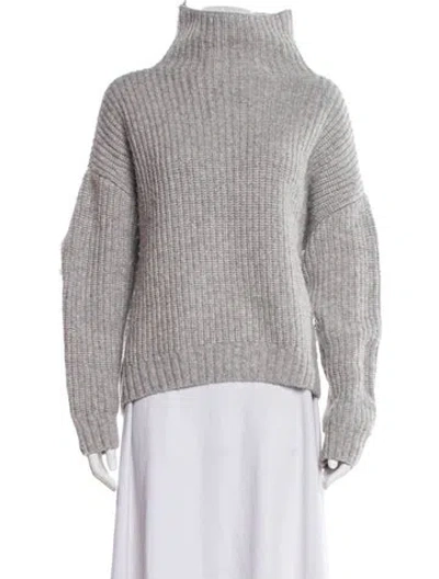 Pre-owned Anine Bing Mock Neck Sweater In Gray